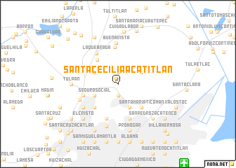 map of Santa Cecilia Acatitlán