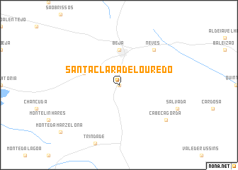 map of Santa Clara de Louredo