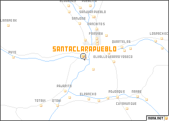 map of Santa Clara Pueblo