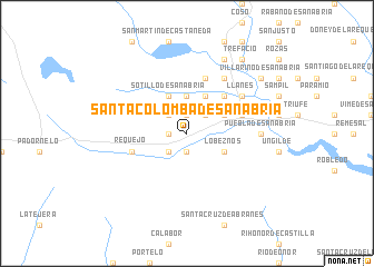 map of Santa Colomba de Sanabria