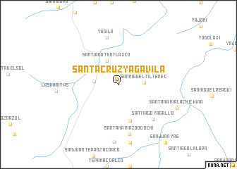 map of Santa Cruz Yagavila