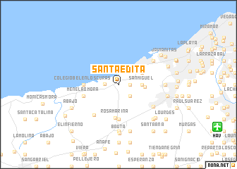 map of Santa Edita