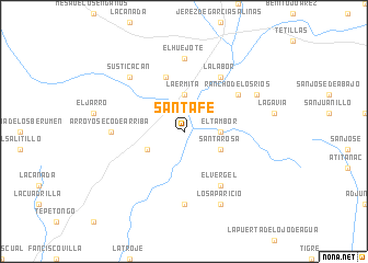 map of Santa Fé