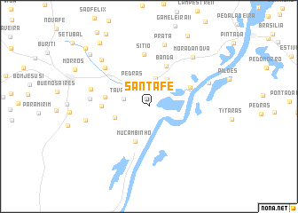 map of Santa Fé