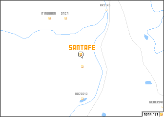 map of Santa Fé