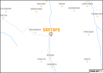 map of Santa Fe