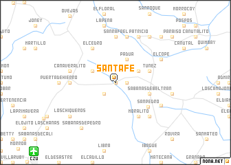 map of Santa Fe