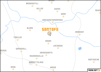 map of Santa Fe