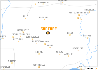 map of Santa Fe