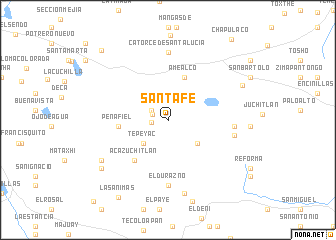 map of Santa Fé