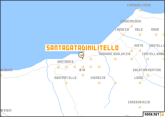 map of SantʼAgata di Militello
