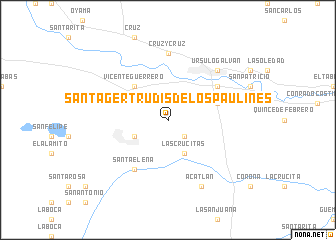 map of Santa Gertrudis de los Paulines