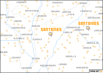 map of Santa Inés