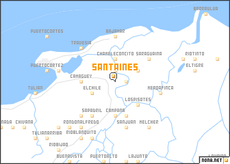 map of Santa Inés