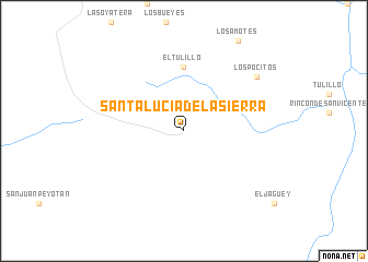 map of Santa Lucía de la Sierra