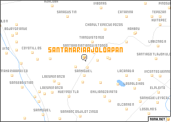 map of Santa María Ajoloapan