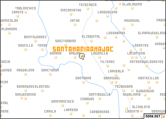 map of Santa María Amajac