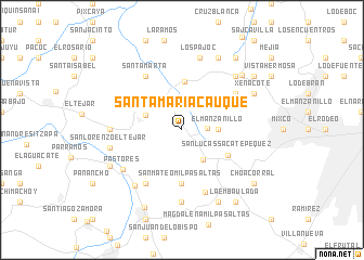 map of Santa María Cauqué