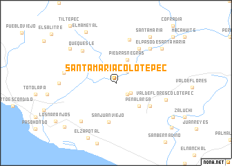 map of Santa María Colotepec