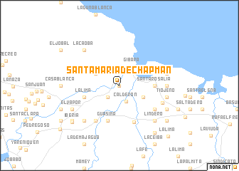 map of Santa María de Chapman