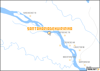 map of Santa María de Huiririma