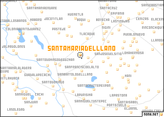 map of Santa María del Llano