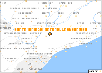 map of Santa María de Martorellas de Arriba