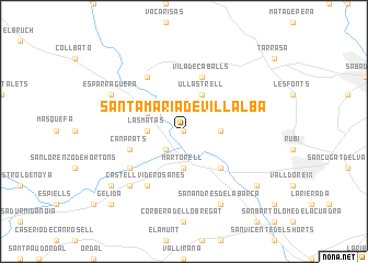 map of Santa María de Villalba