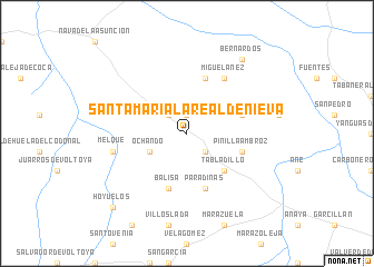 map of Santa María la Real de Nieva