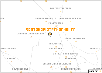 map of Santa María Techachalco