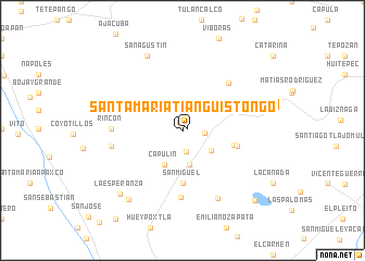 map of Santa María Tianguistongo