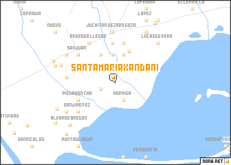 map of Santa María Xandani