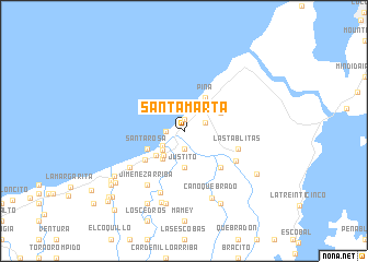 map of Santa Marta