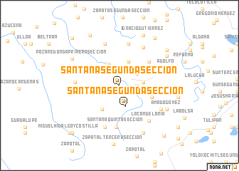map of Santana Segunda Sección
