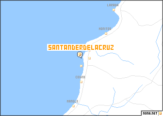 map of Santander de la Cruz