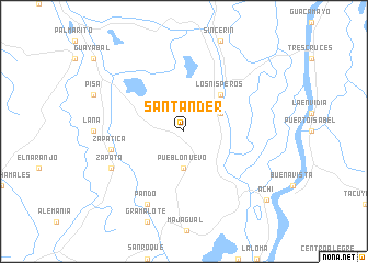 map of Santander