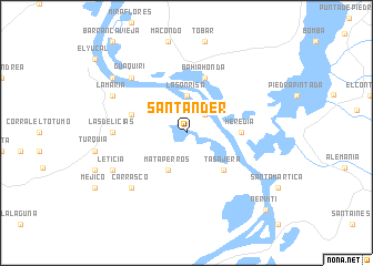 map of Santander