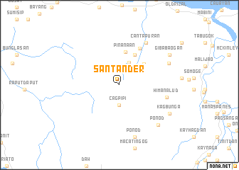 map of Santander