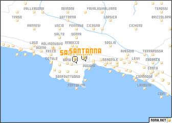 map of Santʼ Anna