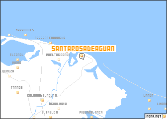 map of Santa Rosa de Aguán