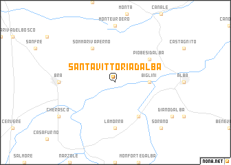 map of Santa Vittoria dʼAlba