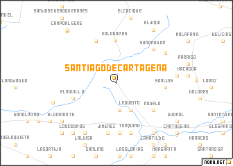 map of Santiago de Cartagena