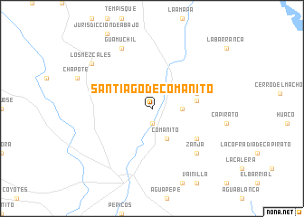 map of Santiago de Comanito