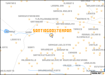 map of Santiago Oxtempan