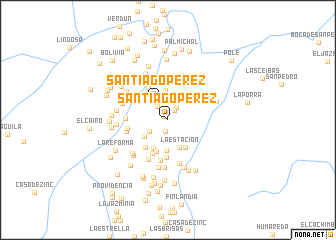 map of Santiago Pérez