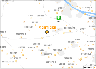 map of Santiago