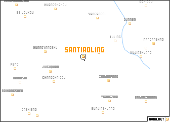 map of Santiaoling