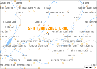 map of Santibáñez del Toral