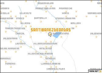 map of Santibáñez de Ordás
