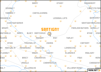 map of Santigny